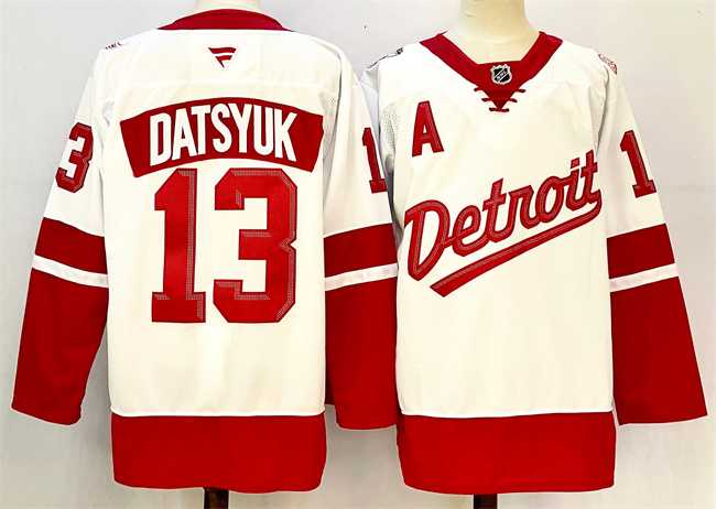 Men's Detroit Red Wings #13 Pavel Datsyuk White Red 2024-25 With A Patch Stitched Jersey,We sell and wholesale Men's Detroit Red Wings #13 Pavel Datsyuk White Red 2024-25 With A Patch Stitched Jersey on line form chian!